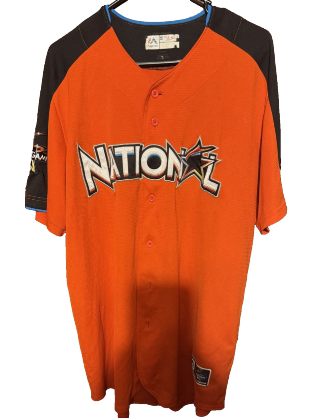 2017 All Star Game Majestic Jersey Miami Marlins Men's Sz XXL ? Orange
